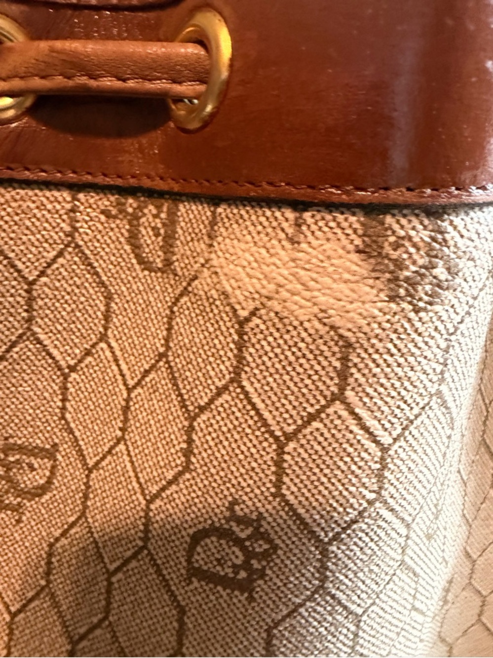 ❌SOLD ❌Christian Dior Honeycomb Canvas Shoulder with Pochette - Picture 5 of 6
